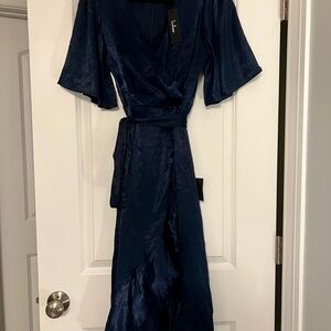 Lulu's Midnight Blue Midi Dress